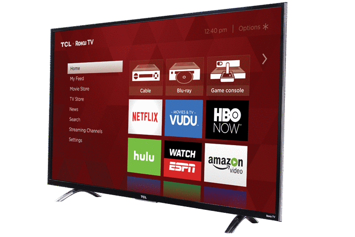 TCL 43” FP110 LED FHD Roku Smart TV - Angle View