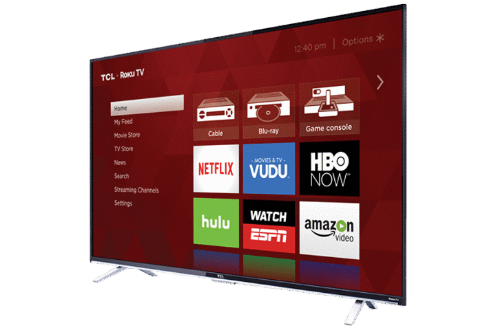 TCL 55” US5800 4K UHD LED Roku Smart TV - Angle View