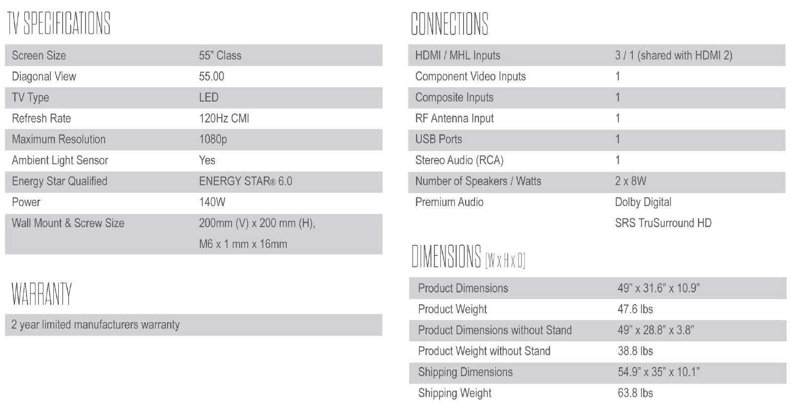 TCL LED HDTV - LE55FHDF3310