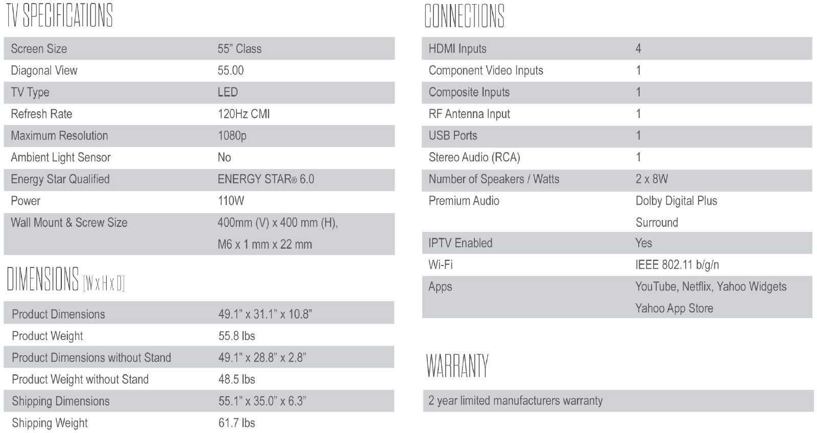 TCL LED TV LE55HDE5510C 