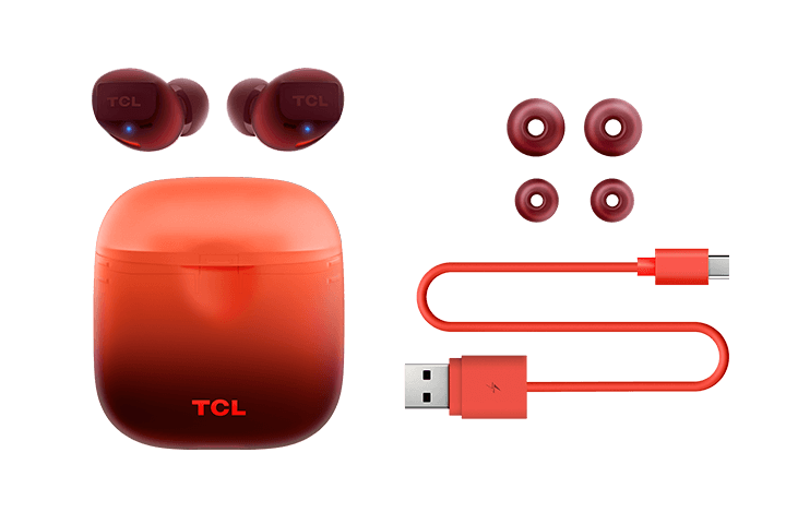 TCL Sunset Orange True Wireless In-ear Bluetooth Headphones - All