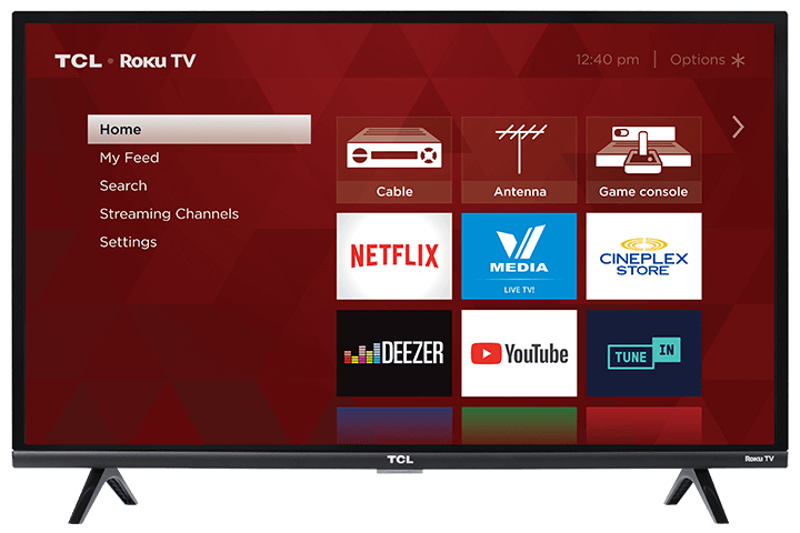 TCL 32” Class 3-Series HD LED Roku Smart TV - Front View