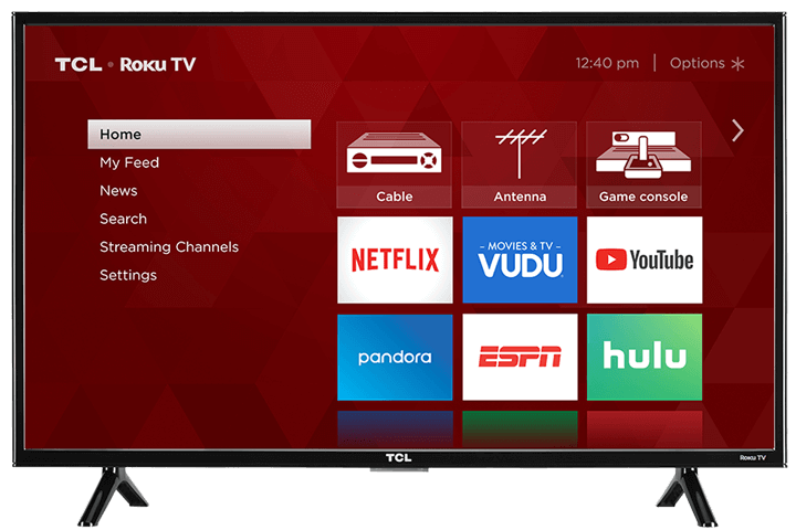 TCL 40" Class 3-Series FHD LED Roku Smart TV - 40S303 - Front View