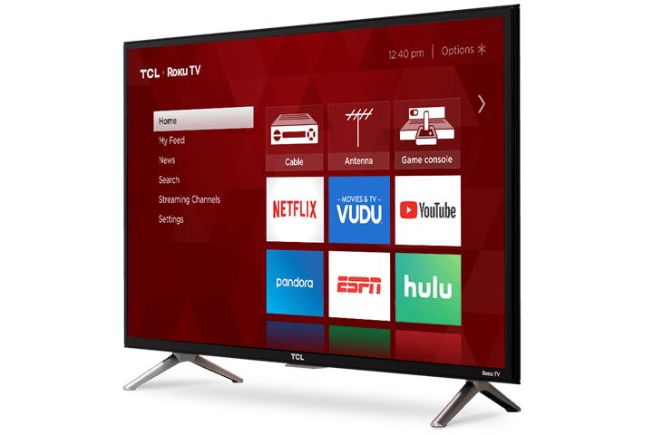 TCL 32” Class 3-Series HD LED Roku Smart TV - Angle View