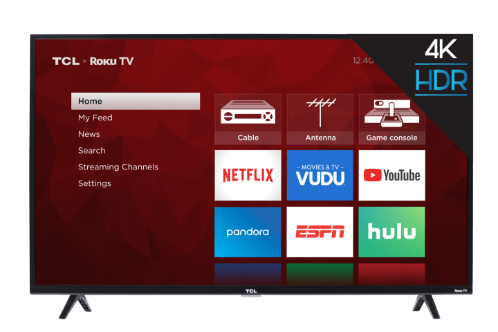 TCL 43" Class 4-Series 4K UHD LED Roku Smart TV  43S405 - Front View