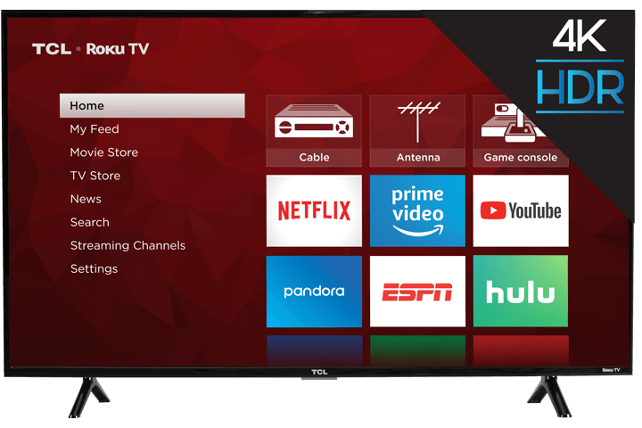 TCL 43" Class 4-Series 4K UHD LED Roku Smart TV 43S403 - Front View