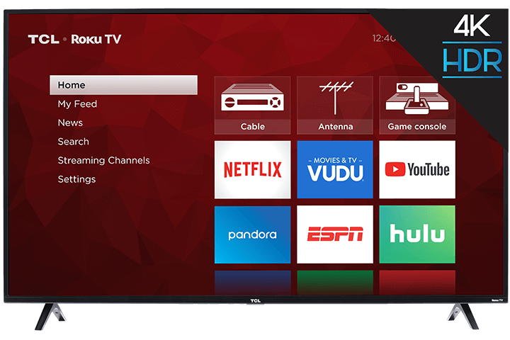 TCL 55" Class S-Series 4K UHD LED Roku Smart TV 55S421 - Front View