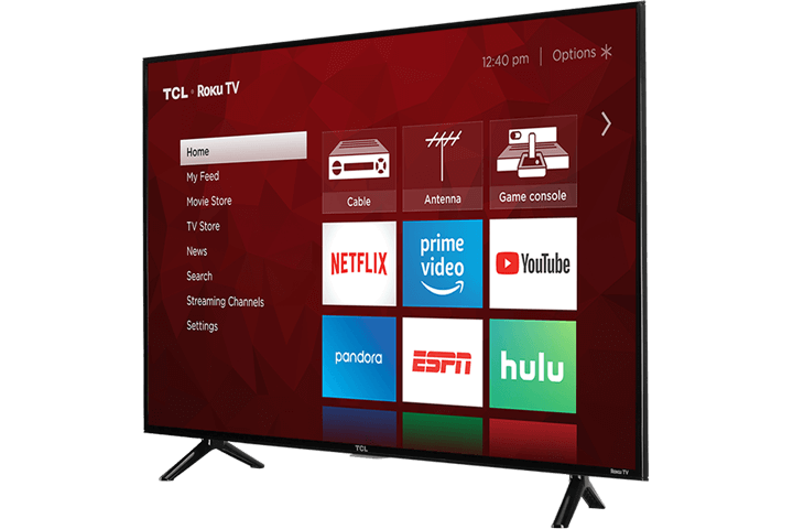 TCL 49" Class 4-Series 4K UHD LED Roku Smart TV 49S403 - Side View