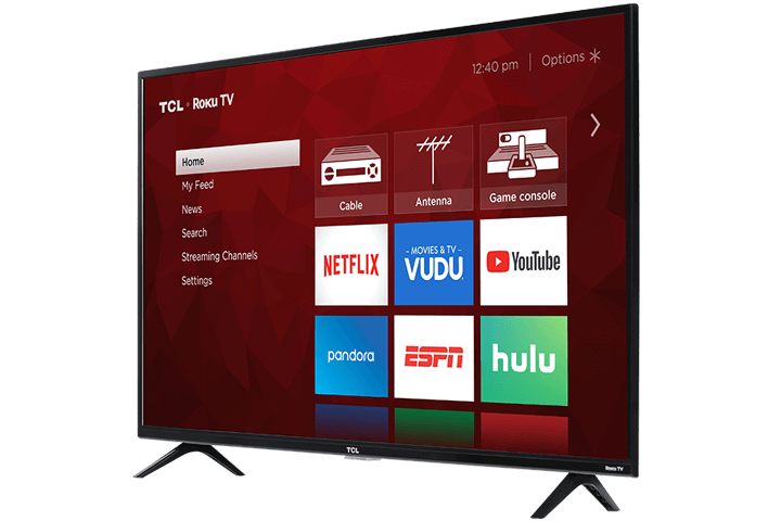 TCL 43" Class 4-Series 4K UHD LED Roku Smart TV  43S405 - Angled View